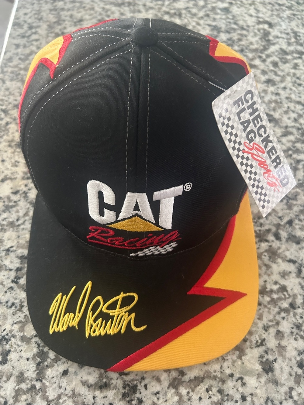 Vintage Y2K CAT Racing Ward Burton NASCAR Snapback Hat NWT